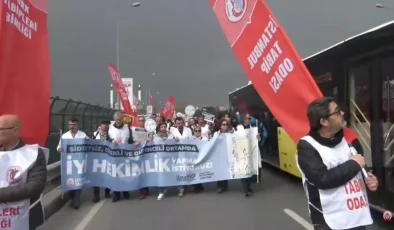 Sağlık Meslek Örgütleri 14 Mart Tıp Bayramı Haftası’nda Yürüyüş Gerçekleştirdi